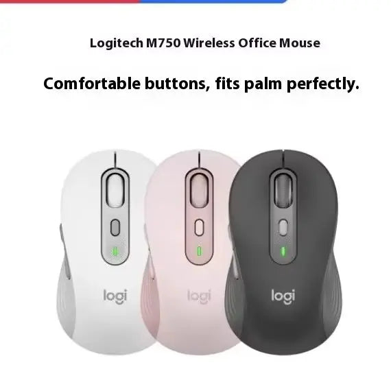 Logitech M750/M650Wireless Bluetooth Mouse for Office Use, Quiet, and Small/Large Laptops